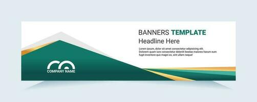 Green abstract banner. Modern vector for needs cards and banners. Vector illustration