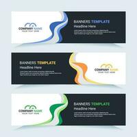 Vector modern set of colorful abstract banners. For card and banner needs. Vector Illustration