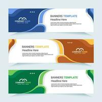 Vector modern set of colorful abstract banners. For card and banner needs. Vector Illustration