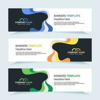 Vector modern set of colorful abstract banners. For card and banner needs. Vector Illustration