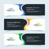 Vector modern set of colorful abstract banners. For card and banner needs. Vector Illustration