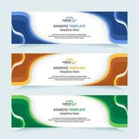 Vector modern set of colorful abstract banners. For card and banner needs. Vector Illustration