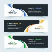 Vector modern set of colorful abstract banners. For card and banner needs. Vector Illustration