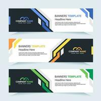 Vector modern set of colorful abstract banners. For card and banner needs. Vector Illustration