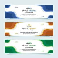 Vector modern set of colorful abstract banners. For card and banner needs. Vector Illustration