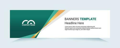 Green abstract banner. Modern vector for needs cards and banners. Vector illustration