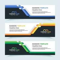 Vector modern set of colorful abstract banners. For card and banner needs. Vector Illustration