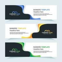 Vector modern set of colorful abstract banners. For card and banner needs. Vector Illustration