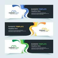 Vector modern set of colorful abstract banners. For card and banner needs. Vector Illustration