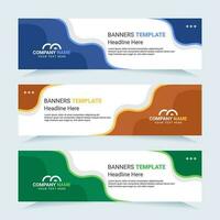 Vector modern set of colorful abstract banners. For card and banner needs. Vector Illustration