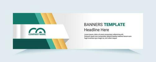 Green abstract banner. Modern vector for needs cards and banners. Vector illustration