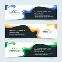 Vector modern set of colorful abstract banners. For card and banner needs. Vector Illustration