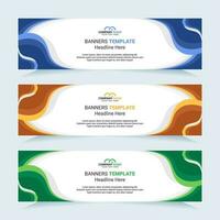 Vector modern set of colorful abstract banners. For card and banner needs. Vector Illustration