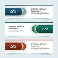 Vector modern set of colorful abstract banners. For card and banner needs. Vector Illustration