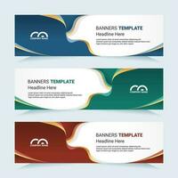 Vector modern set of colorful abstract banners. For card and banner needs. Vector Illustration