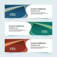 Vector modern set of colorful abstract banners. For card and banner needs. Vector Illustration