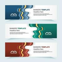 Vector modern set of colorful abstract banners. For card and banner needs. Vector Illustration