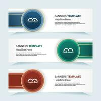 Vector modern set of colorful abstract banners. For card and banner needs. Vector Illustration