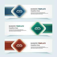 Vector modern set of colorful abstract banners. For card and banner needs. Vector Illustration