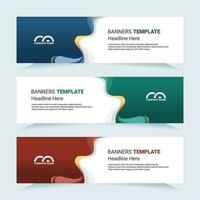 Vector modern set of colorful abstract banners. For card and banner needs. Vector Illustration