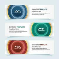 Vector modern set of colorful abstract banners. For card and banner needs. Vector Illustration