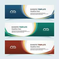 Vector modern set of colorful abstract banners. For card and banner needs. Vector Illustration