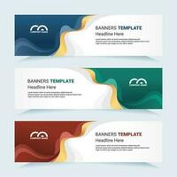 Vector modern set of colorful abstract banners. For card and banner needs. Vector Illustration