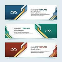 Vector modern set of colorful abstract banners. For card and banner needs. Vector Illustration