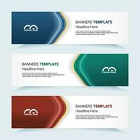 Vector modern set of colorful abstract banners. For card and banner needs. Vector Illustration