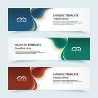 Vector modern set of colorful abstract banners. For card and banner needs. Vector Illustration