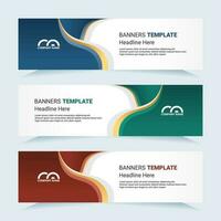 Vector modern set of colorful abstract banners. For card and banner needs. Vector Illustration