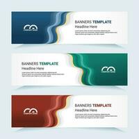 Vector modern set of colorful abstract banners. For card and banner needs. Vector Illustration