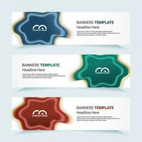 Vector modern set of colorful abstract banners. For card and banner needs. Vector Illustration