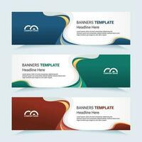 Vector modern set of colorful abstract banners. For card and banner needs. Vector Illustration