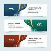 Vector modern set of colorful abstract banners. For card and banner needs. Vector Illustration