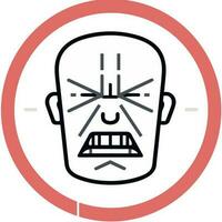 The Emotions of Anger An Image of a Powerful and Intense Icon Logo vector