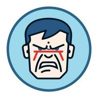 The Emotions of Anger An Image of a Powerful and Intense Icon Logo vector