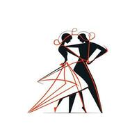 The Joy of Dance An Image of a Couple Celebrating the Rhythm of Movement vector