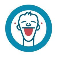 The Joy of Happiness An Image of an Uplifting and Colorful Icon Logo vector