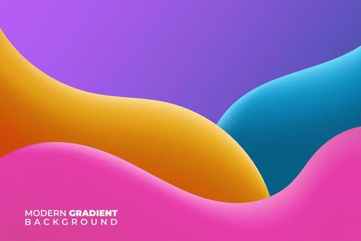 3d dynamic colorful gradient background. vector