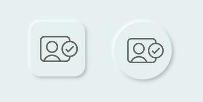 User line icon in neomorphic design style. Profile signs vector illustration.