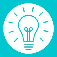 idea light bulb eureka creative thinking concept blue icon design illustration vector