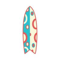Surfboard. Beach set for summer trips. Vacation accessories for sea vacations. vector