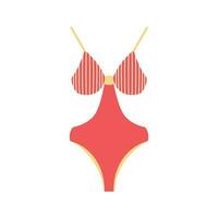 The swimsuit is compatible. Beach set for summer trips. Vacation accessories for sea vacations. vector