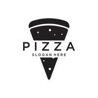 Pizza logo template design with shovel and brick oven.Logo for business, restaurant,italian food. vector