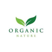 natural organic logo design with leaves concept.Logo for natural products, ecology, beauty, biology and agriculture. vector