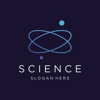 Science laboratory logo template design with molecule bubble with modern concept.Logo for business, lab, science. vector