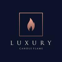 Simple candle flame logo template design with a creative and modern concept. vector