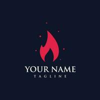 Simple candle flame logo template design with a creative and modern concept. vector