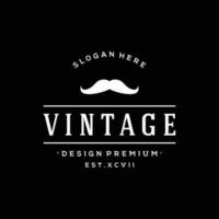 Logo design typography vintage retro badge for business , clothing , barber , restaurant and bar. vector